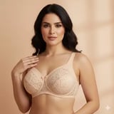 Asseel 1189 Lace Bra Wireless Cup B/C - Comfort & Elegance - Beige - 100/44/8 - C