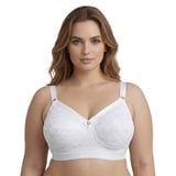 Comfortable Lace Roselle Bra Cup B with Wide Band  - White - 95/42/7