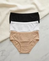 سليب نسائي قطن 100% مخرم - 2XL - مجموعة 3 قطع