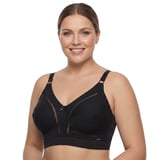 Wide elastic bra, 95% cotton, Cup B - 110/48 - Black