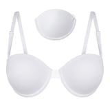 Firm Cup Bra Without Padding – Transparent Front - 85/38 - White