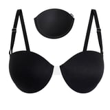 Firm Cup Bra Without Padding – Transparent Front - 100/44 - Black