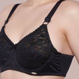 Asseel 254 Underwire Lace Support Bra - Black