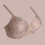 Embroidered Bra with Underwire Support - Cup B - 85/38 - B - Beige