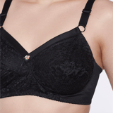 حمالة صدر  802  كوب C بدون سلك  - C - 100/44/8 - أسود