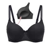 Firm Cup Push-Up Bra with Adjustable Lift Strap - 95/42 - Black