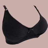 حمالة صدر قطنية بدون سلك داعم بتصميم مريح وخفيف 94 % قطن  84307B - 90/40 - أسود
