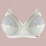 Classic bra 1109 cup D cream - wireless, half-padded, for plus sizes