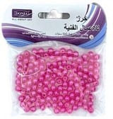 خرز فنيات 056دنيا ملون  حجم صغير  - لون وردي غامق