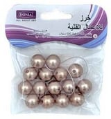 خرز فنيات 058دنيا ملون حجم كبير - لون نحاسي