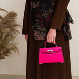 Kelly Bags With Strap - Dark Pink