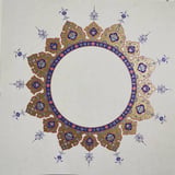 ورق مذهب مربع  - شكل 2 - ورق كوشيه