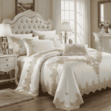 مفرش عرائس فاخر - أبيض