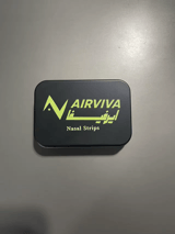 AIRVIVA Aluminum Storage Tin with Mirror – Premium Case for Nasal Strips - BLACK