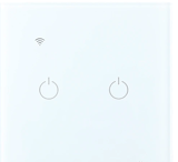 مفتاح الذكي ثنائي غطاء اسود تحكم عن بعد Wifi سهل الاستخدام يعمل باللمس تحكم بالجوال متوافق مع اليكسا وجوجل هوم ضمان سنتين  - اسود