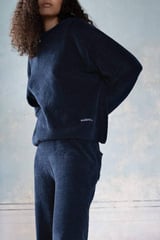 Ragdoll  - Cropped Cozy Knit - Navy - L