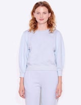 Sundry - 3/4 Sleeve Sweatshirt - Sky Blue - XS