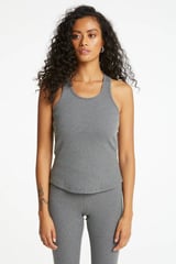 Year of Ours - Sporty Rib Tank - Heather Grey - XS