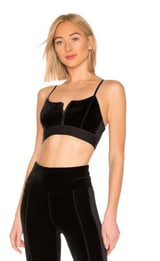 Alala - Zip Cami Bra - M - Black Velvet