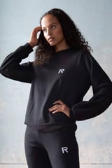 Ragdoll- Oversized Sweatshirt - Black - XS