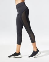 Michi - Stardust Crop Legging - Black - XS