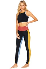 Beach Riot  - Colorblocked Rib - Black Harvest Gold - S