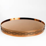 Decorated serving tray - نحاسي
