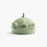 Ceramic decorative vase with lid - LIGHT GREEN