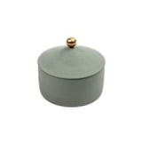 Ceramic decorative vase with cover - GREY