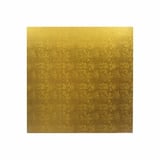 قواعد كيك مربع25*25سم - ذهبي - شدة واحدة - 10 حبات