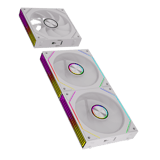 مروحة تبريد ماجيستي Prism Building Block 120mm ARGB – 1600RPM، تحكم PWM، محمل هيدروليكي، أسود، مباشر MAJESTY - ابيض