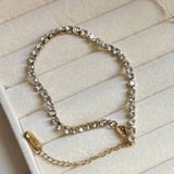 Round Tennis Bracelet - gold