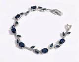 Tulip bracelet - Blue Silver