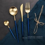 Cutlery set of 4 - Blue