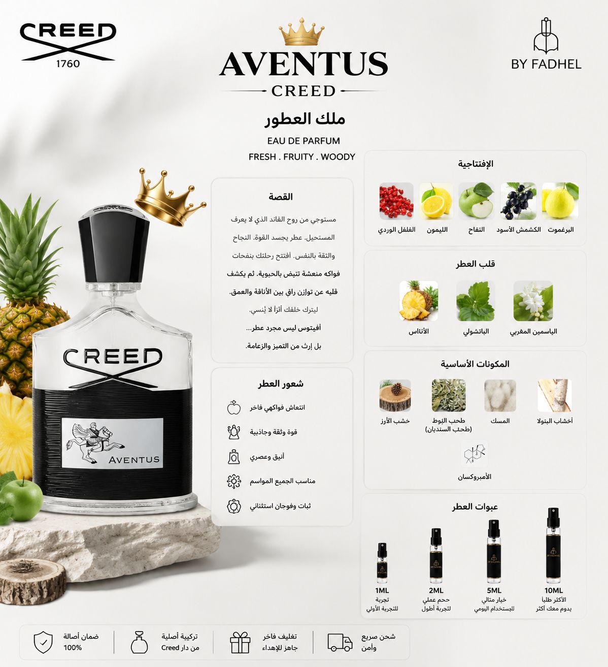 عينة عطر كريد افينتوس Aventus by Creed - صورة 2