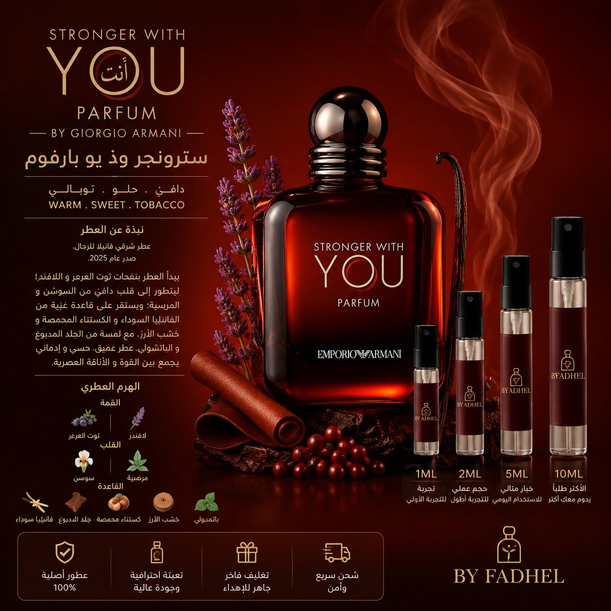 عينة عطر سترونجر وذ يو بارفوم Stronger With You Parfum - صورة 2