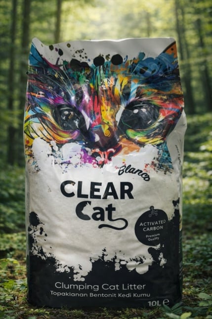 رمل قطط كلير كات (Clear Cat) بالكربون النشط - 10L - صورة 1
