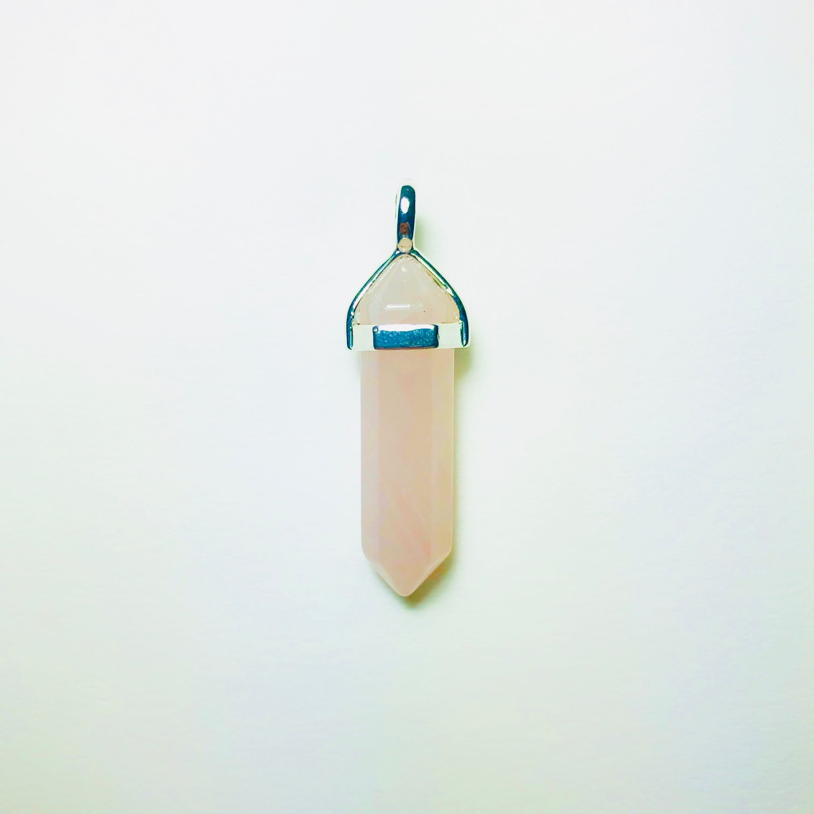 NATURAL ROSE QUARTZ STONE NECKLACE  - Image 2