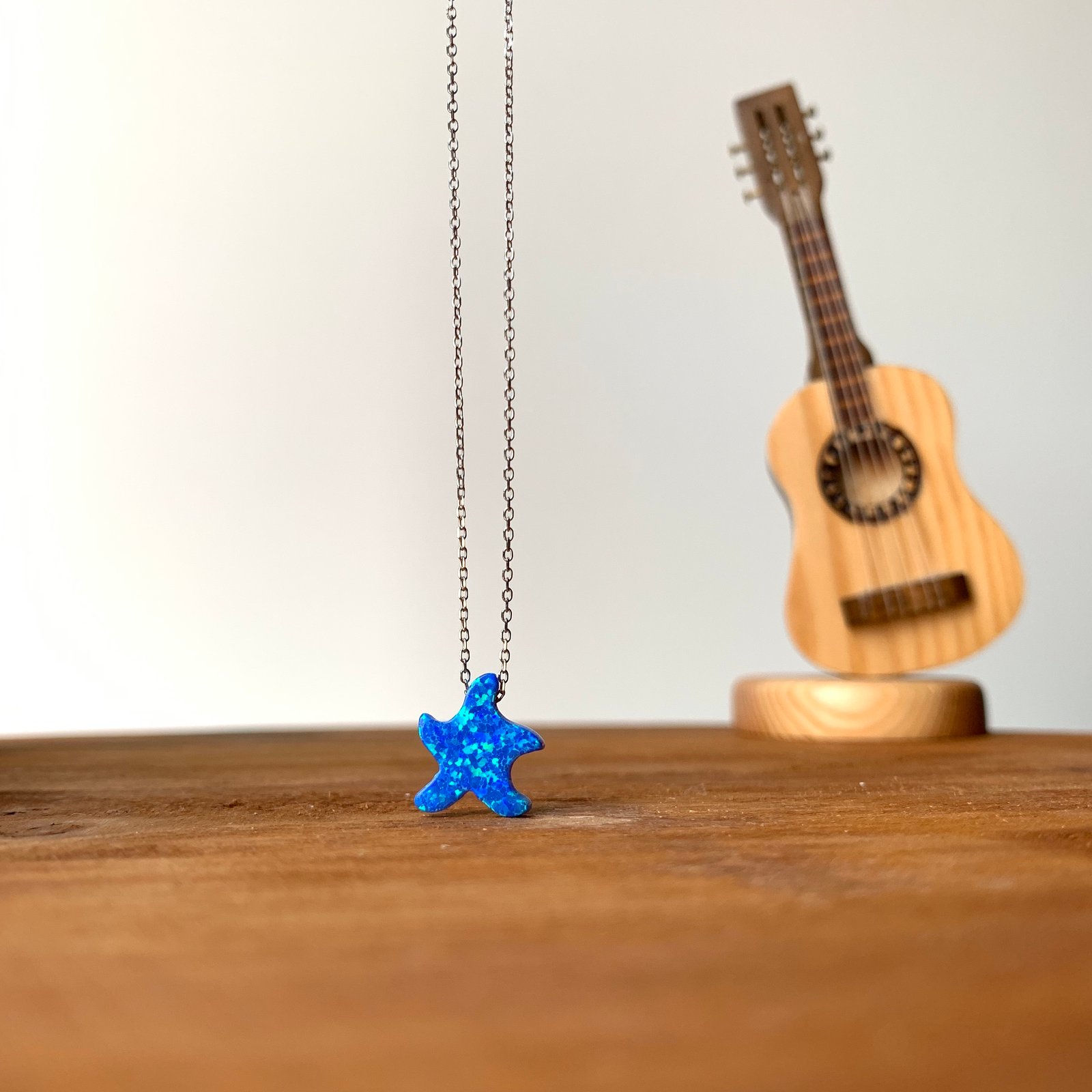 OPAL STARFISH NECKLACE, BLUE - Image 1