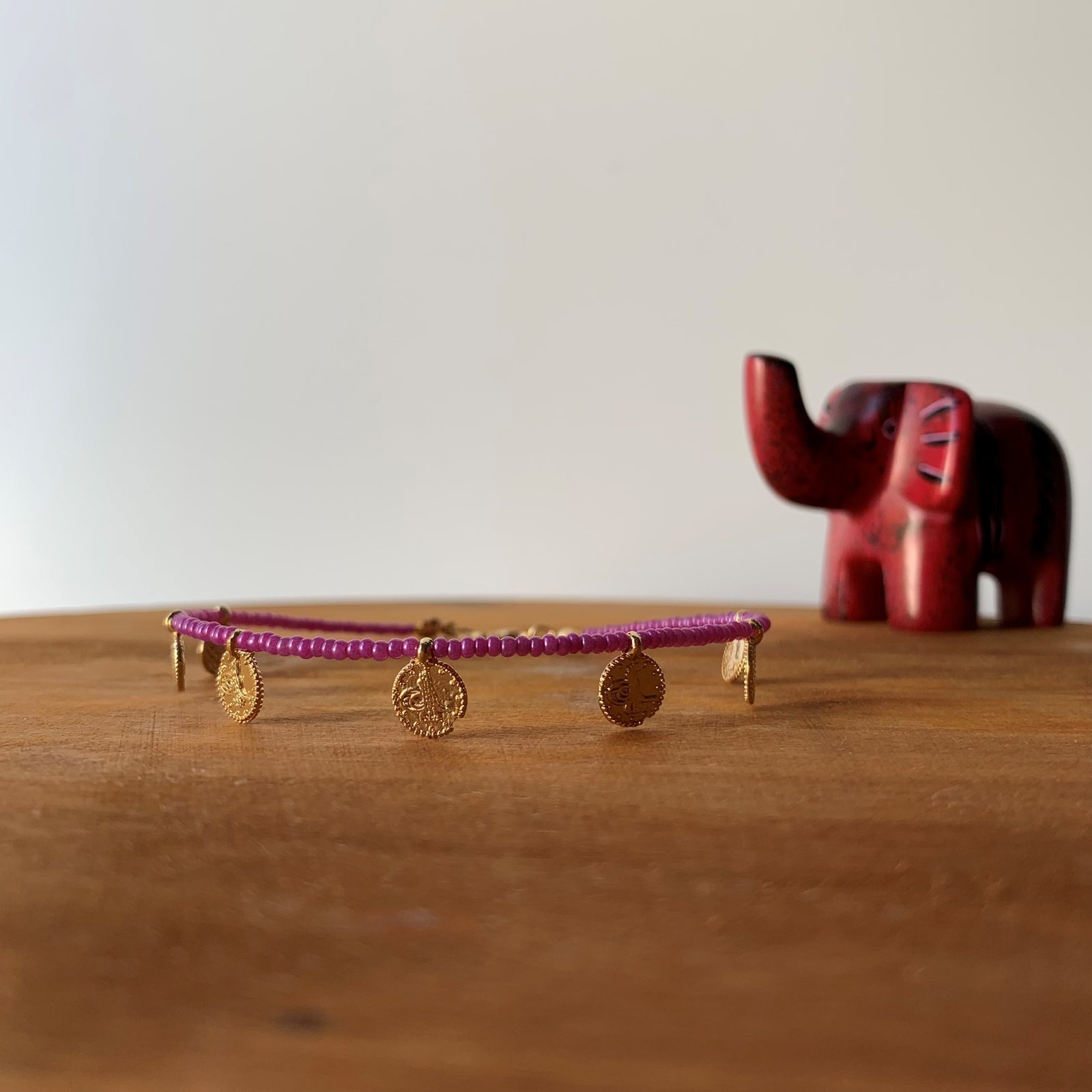COINS ANKLET, PURPLE - Image 1