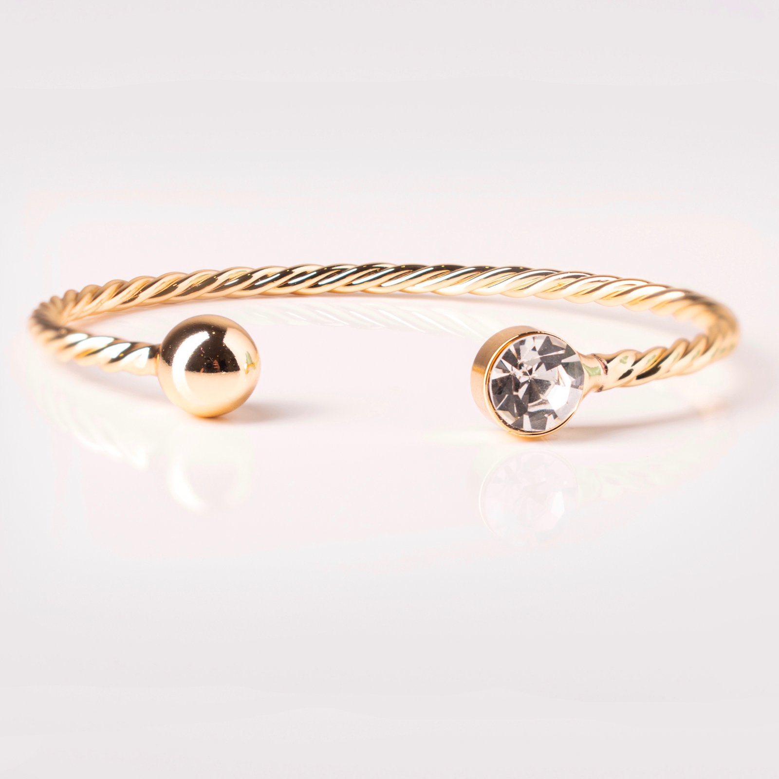 THICK SPIRAL CRYSTAL BRACELET - Image 2