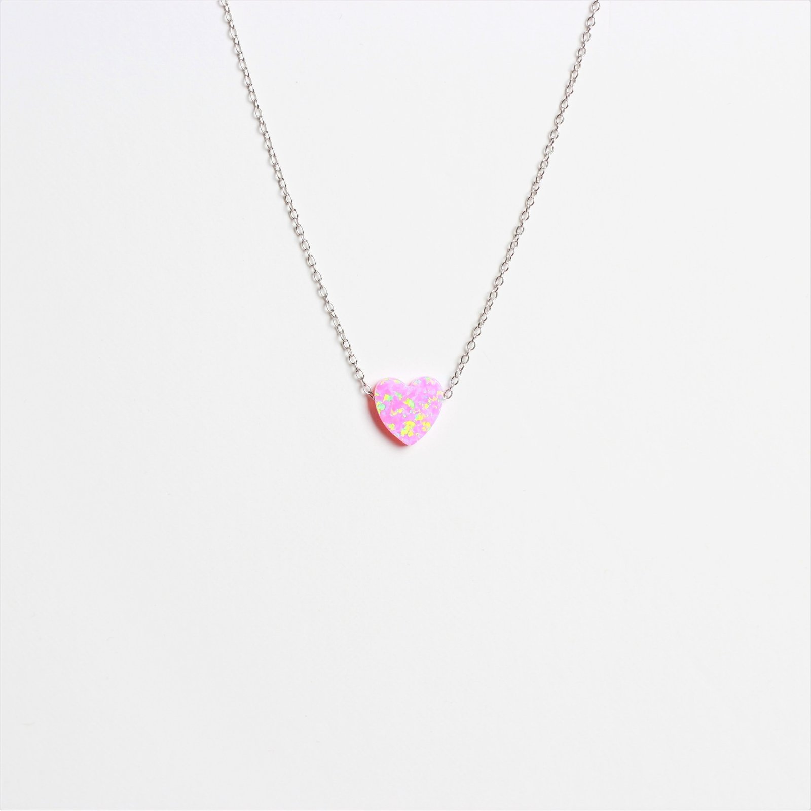 OPAL HEART NECKLACE,&nbsp;PINK - Image 2