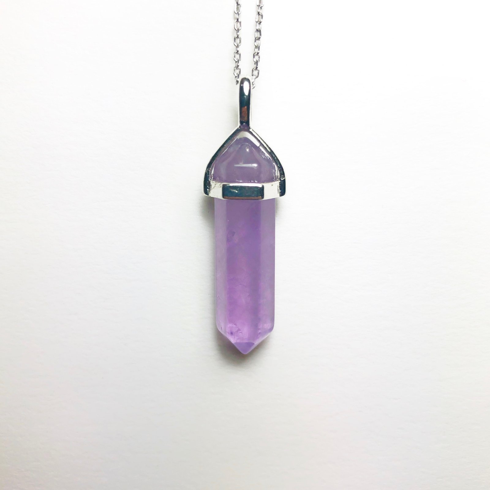 LILAC AMETHYST NATURAL STONE NECKLACE  - Image 2