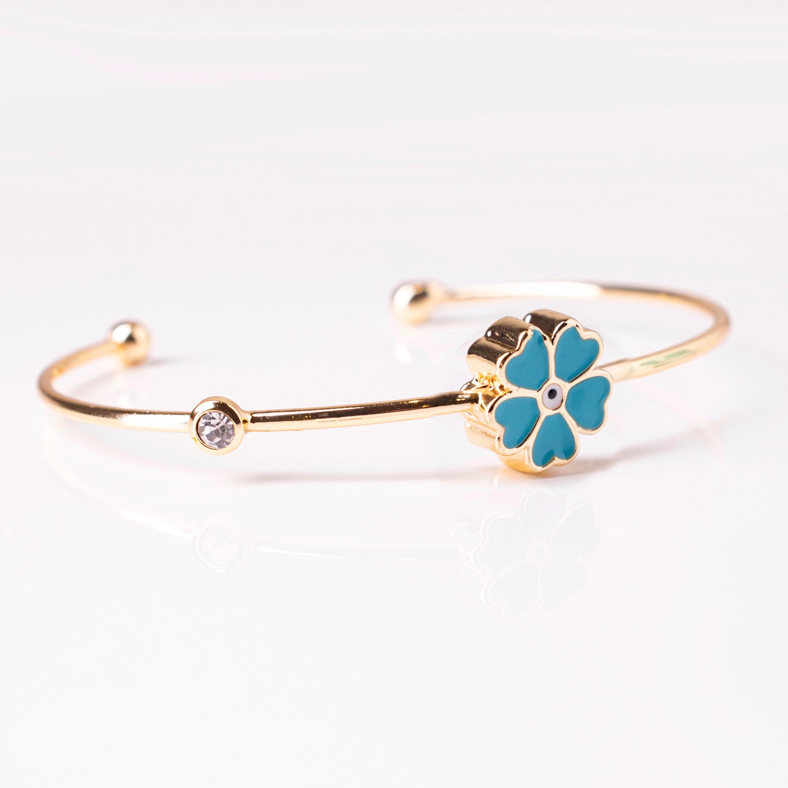 LIGHT BLUE FLOWER BRACELET - Image 2