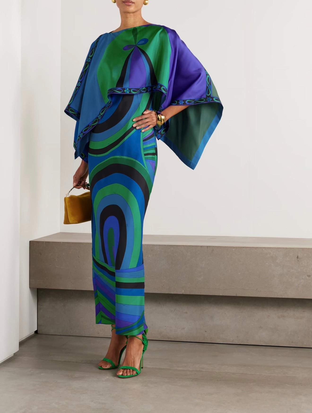 ايميليو بوتشي maxi dress with cape - Image 1
