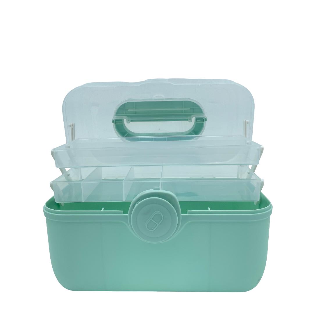 Multi-Purpose Plastic Storage Box with Transparent Lid and Top Handle - Image 1