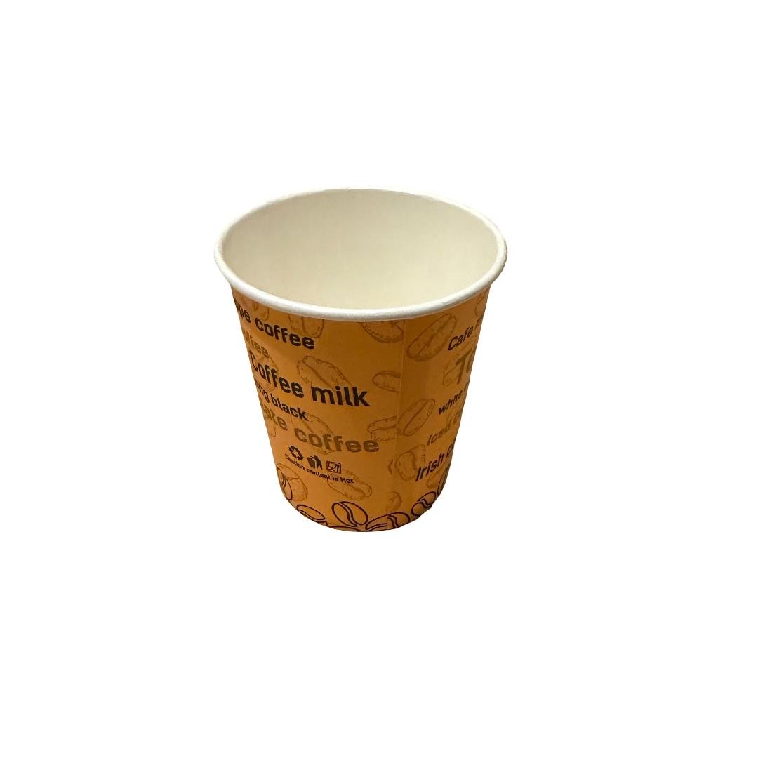 Paper Hot Cups with Coffee Theme Print - Image 1