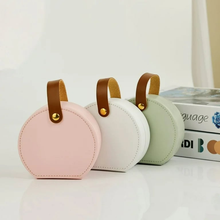 Solid Color Storage Box Portable Bag Earrings Ring Travel Jewelry Box Children Jewelry Box -Z4 \ F507110 - Image 6