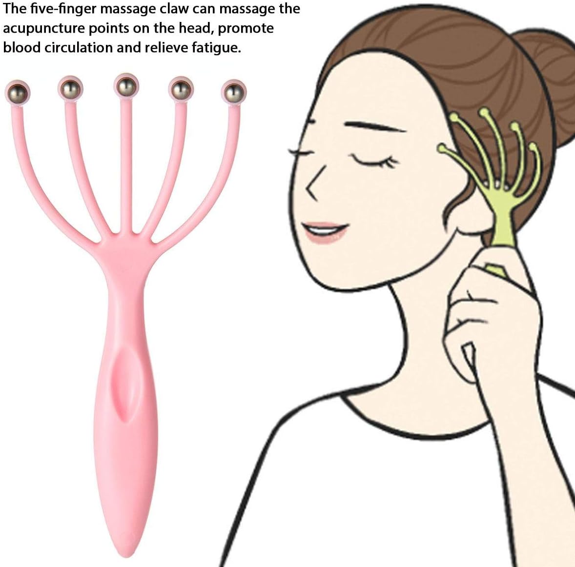 1pc Scalp Massager, Handheld Claw Head Massager For Deep Relaxation And Stress Relief, Office And Home Spa -B14 \ D010398 - صورة 3