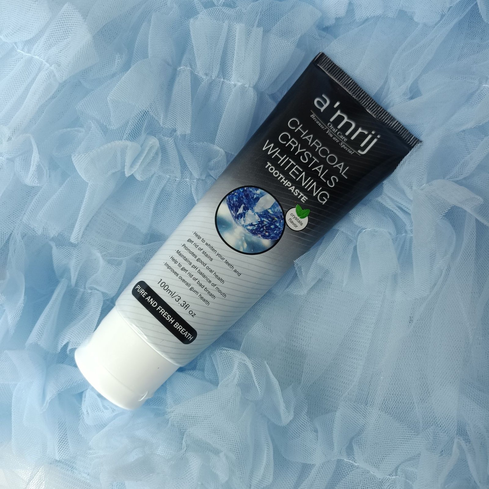 A'MRIJ CHARCOAL CRYSTALS WHITENING  TOOTHPASTE 100ML E41 \ 5060453456361 - Image 3